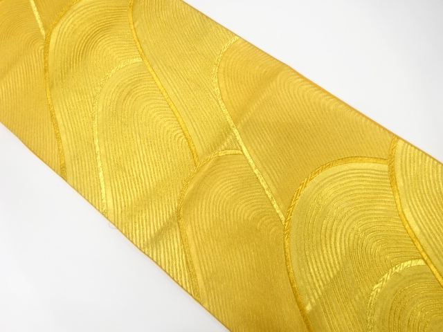 アンティーク　変わり青海波模様織り出し袋帯（着用可）